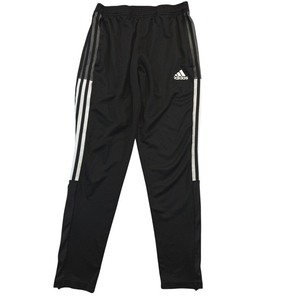 Adidas Primegreen Aeroready Track Pants Mens Medium Black White Stripe Zip Cuff